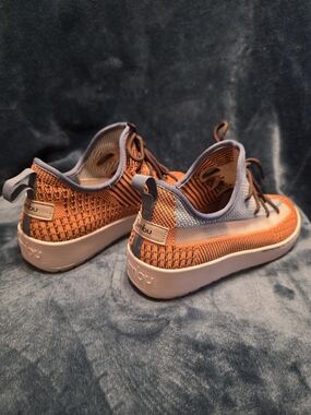 Jambu Orange and Light Blue Knit Slip-On Sneakers